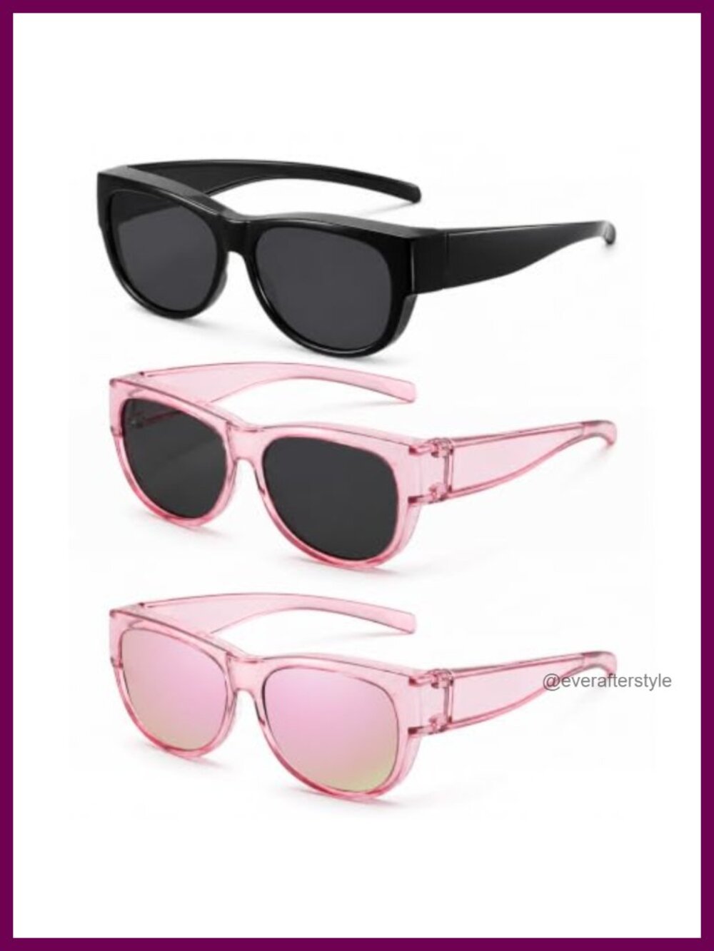 Wzerry Fit Over Glasses Sunglasses Cat Eye Polarized UV400 TAC Driving
